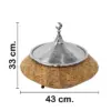 Buffetera de aluminio con acero color madera de 5 litros de 43x43x34cm - Image 2