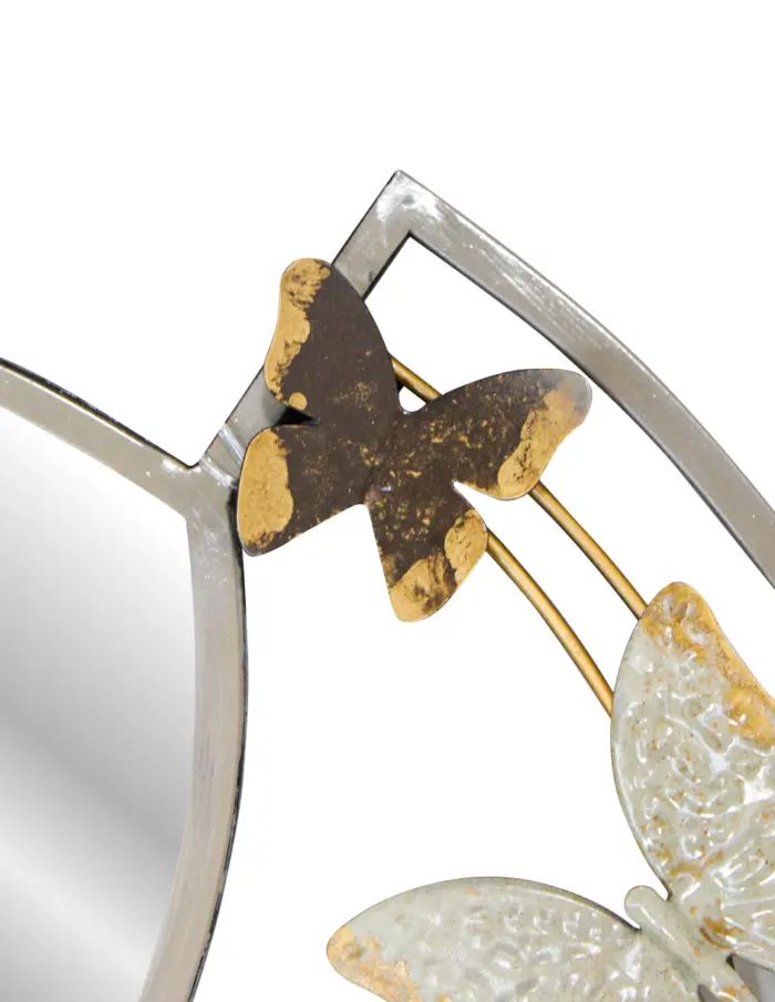 Cuadro de metal diseño espejo con mariposas de 58.4x63.5x7.0cm - Image 4