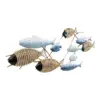 Cuadro metálico diseño peces azules y cuerda de 108.6x40.6x6.4cm - Image 3