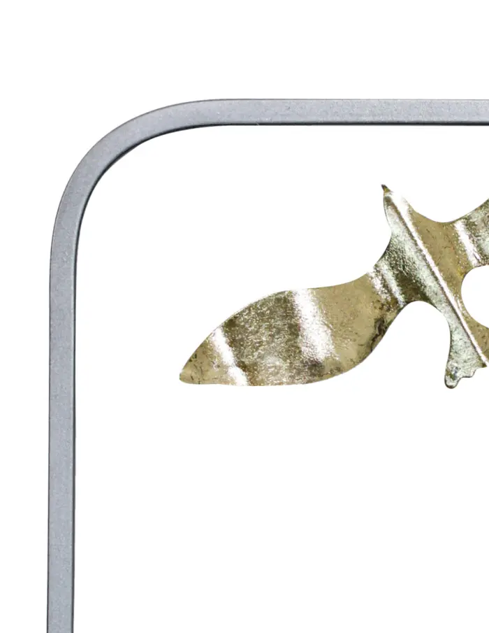 Cuadro de metal diseño velero azul con aves doradas de 50.2x50.2x2.5cm - Image 4