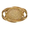 Charola de poliresina diseño tejido cafe de 45x18.5x6cm - Image 3