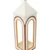 Linterna de madera beige con cafe de 8.5x8.5x27cm - Image 3