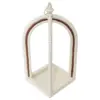 Linterna de madera beige con cafe de 6.25x6.25x16.75cm - Image 3