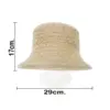Sombrero tejido beige de 27x27x15cm - Image 4