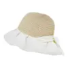 Sombredo tejido beige con olan de tela blanco de 33x33x12cm - Image 2