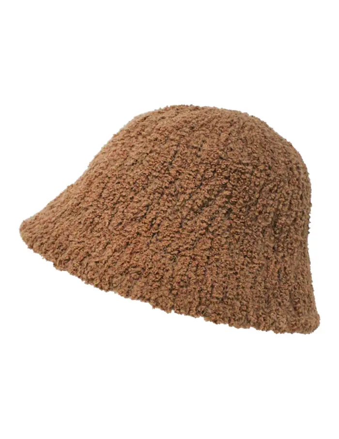 Sombrero de invierno de tela café de 24.5x24.5x15cm - Image 2