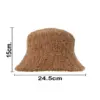 Sombrero de invierno de tela café de 24.5x24.5x15cm - Image 4