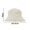 Sombrero de invierno de tela beige de 24.5x24.5x15cm - Image 4