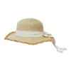 Sombrero de verano con listón beige de 35x35x9cm - Image 2
