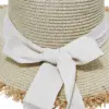 Sombrero de verano con listón beige de 35x35x9cm - Image 3