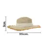 Sombrero de verano con listón beige de 35x35x9cm - Image 4