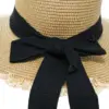 Sombrero de verano con listón caqui de 35x35x9cm - Image 3