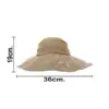 Sombrero de verano de tela caqui de 36x36x19cm - Image 4