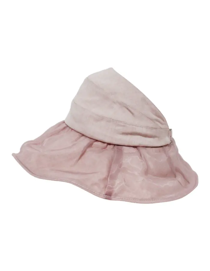 Sombrero de verano de tela rosa de36x36x19cm - Image 2