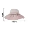 Sombrero de verano de tela rosa de36x36x19cm - Image 4