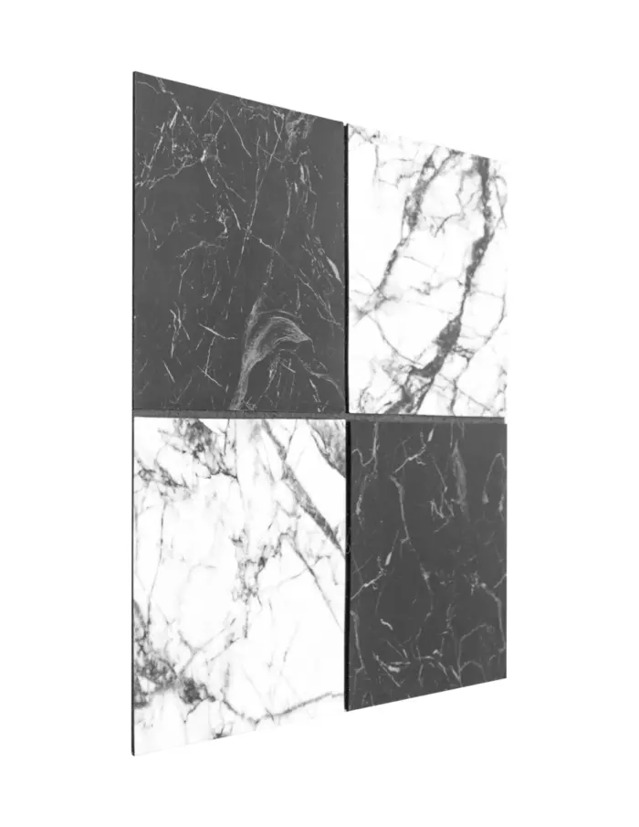 Adhesivo de plástico blanco con negro de 30x30cm30x30x0.3cm - Image 3