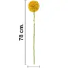 Vara de flor artificial de plástico amarillo de 12x78x0.1cm - Image 2