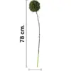 Vara de flor artificial de plástico verde de 12x78x0.1cm - Image 2