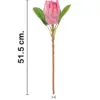 Vara de flor artificial de alcachofa rosa de 16x54x0.1cm - Image 2