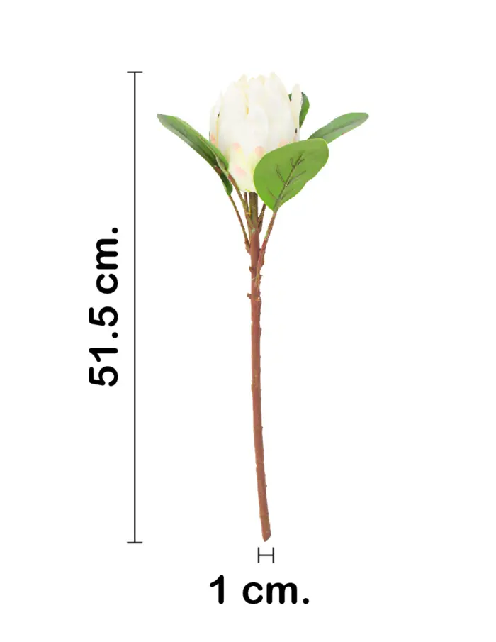 Vara de flor artificial de alcachofa blanca de 16x54x0.1cm - Image 2