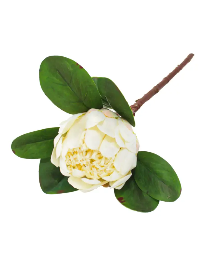 Vara de flor artificial de alcachofa blanca de 16x54x0.1cm - Image 3