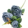 Vara de rosas artificial azules de 13x64x0.1cm - Image 3