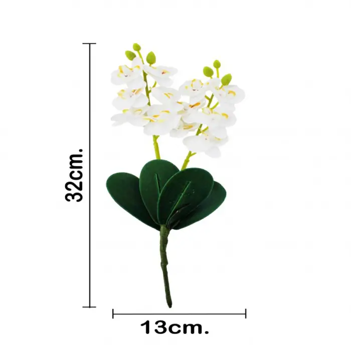 Vara artificial de orquideas blancas de 12x31x0.1cm - Image 3