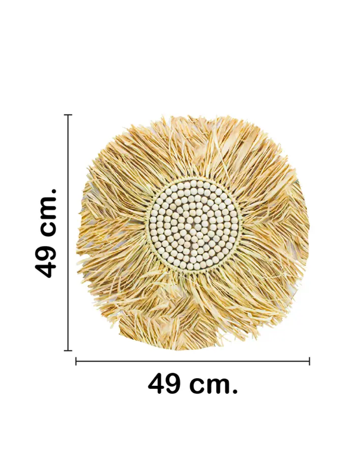 Cuadro de pared de fibras naturales de 49x49x0.1cm - Image 2