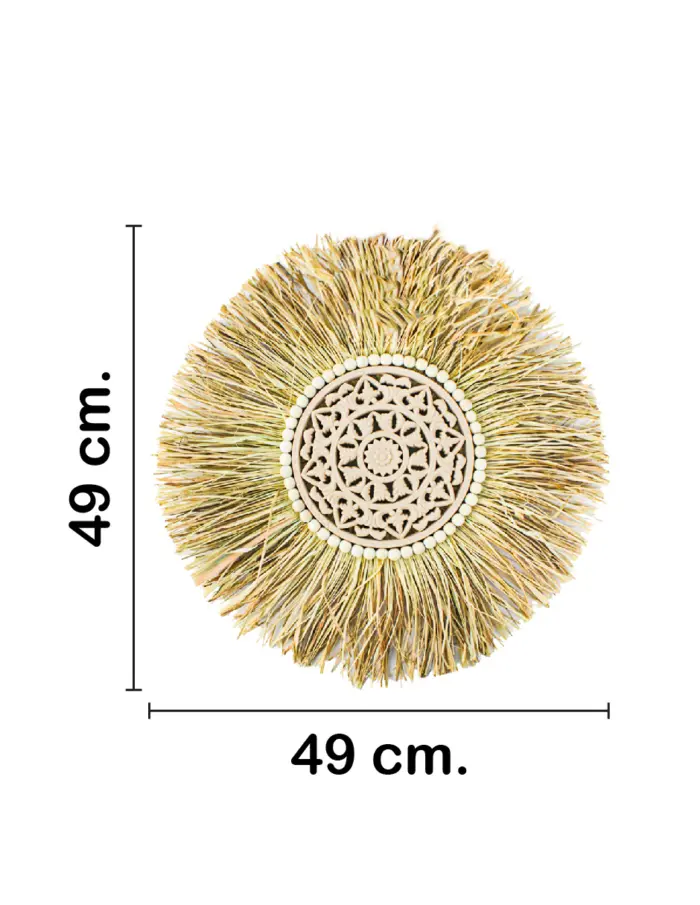 Cuadro de pared de fibras naturales de 50x50x0.1cm - Image 2
