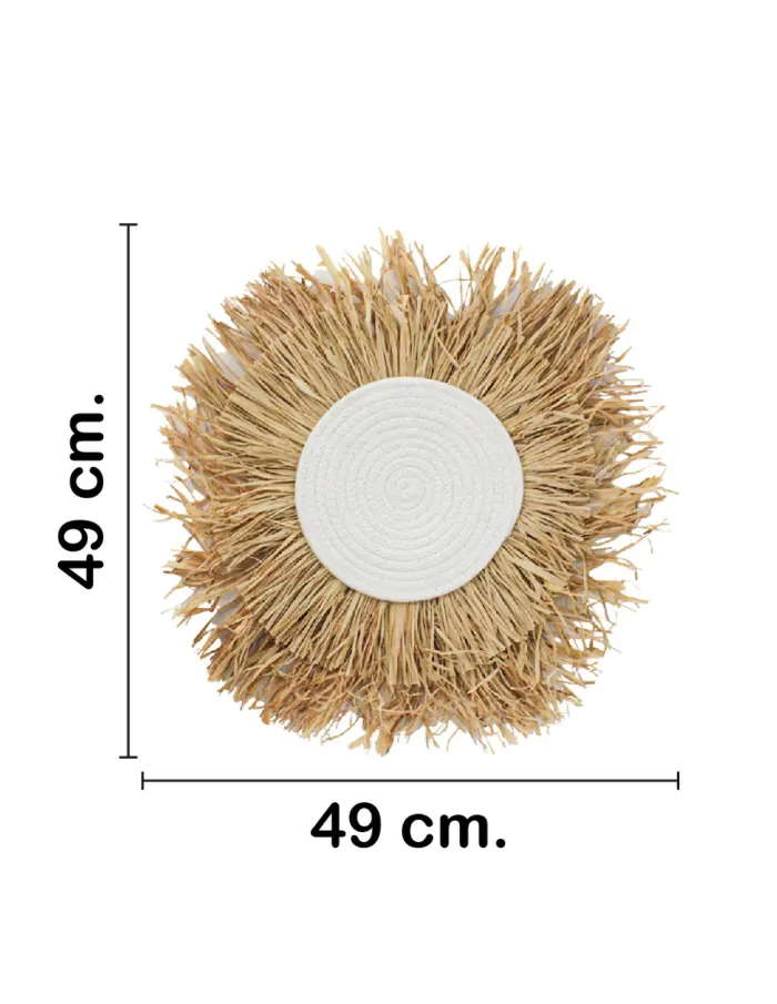 Cuadro de pared de fibras naturales de 50x50x0.1cm - Image 2