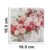 Servilleta de papel con diseño flores de 16.5x16.5x1.5cm - Image 2
