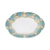 Paquete de 8 platos desechables blancos con orilla azul y flores de 14.5x14.5x1.5cm - Image 3