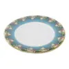 Paquete de 8 platos azules con blanco y flores en la orilla de 27x27x2cm - Image 3