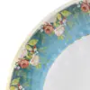 Paquete de 8 platos azules con blanco y flores en la orilla de 27x27x2cm - Image 4
