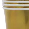 Paquete de 8 vasos desechables dorado brillante de 250ml y 7.5x7.5x13cm - Image 4