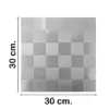 Adhesivo para pared de plástico plateado a cuadros de 30x30x0.1cm - Image 2