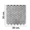 Adhesivo para pared de plástico plateado con hexágonos de 30x30x0.1cm - Image 2