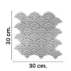 Adhesivo para pared de plástico plateado diseño nubes de 30x30x0.1cm - Image 2
