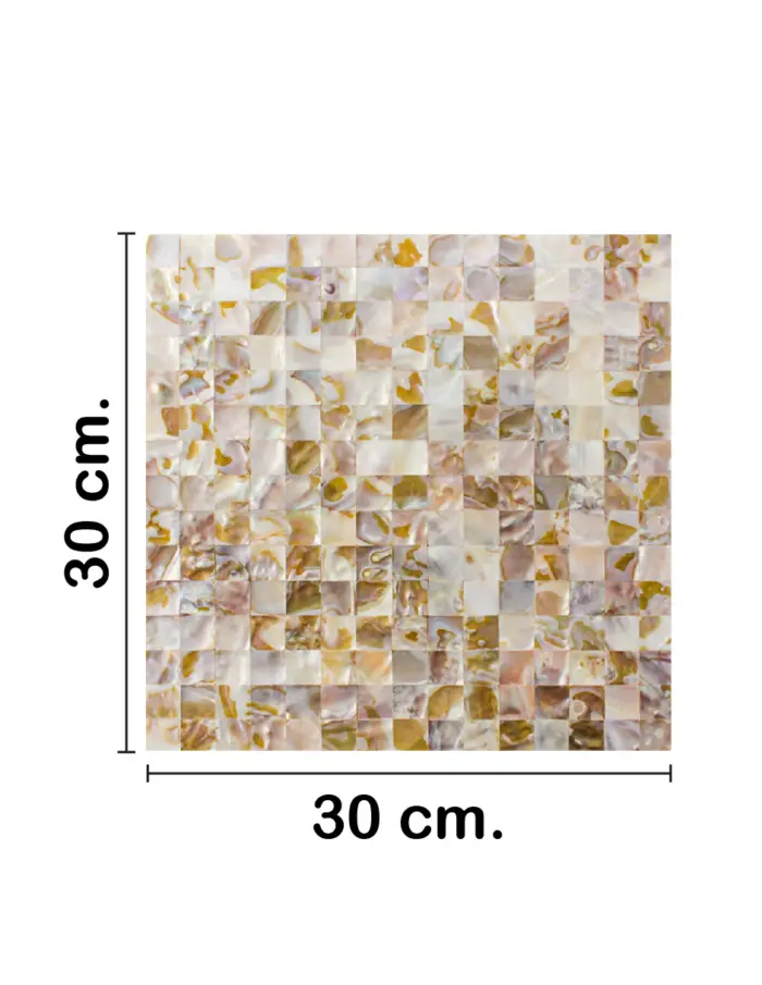 Adhesivo para pared de plastico diseño concha nacarada de 30x30x0.1cm - Image 2