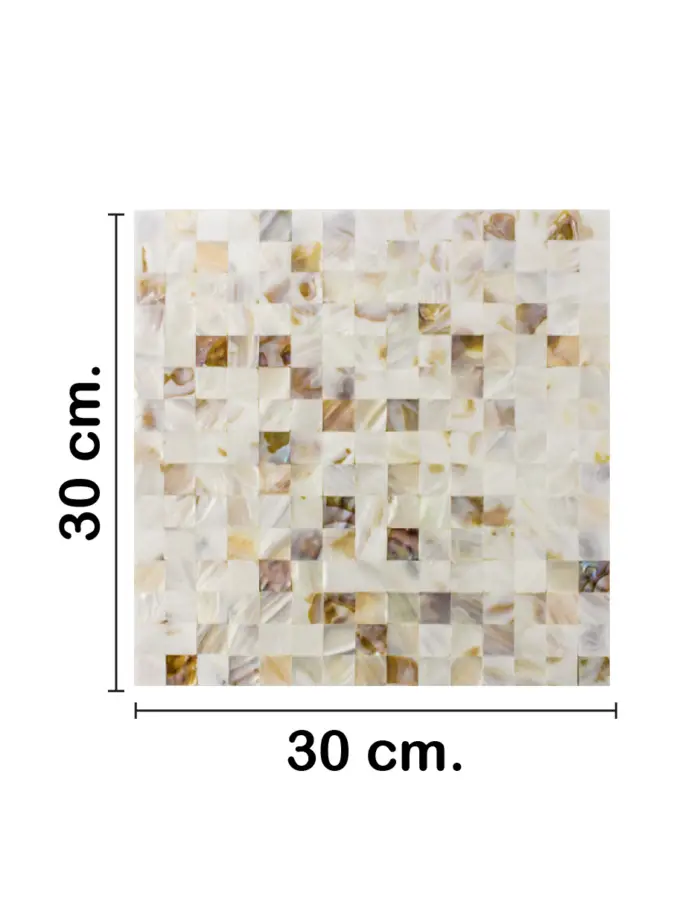 Adhesivo para pared de plastico diseño concha nacarada de 30x30x0.1cm - Image 2