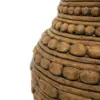 Maceta de cemento beige con circulos y puntos de 22x22x28cm - Image 2