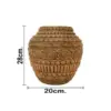 Maceta de cemento beige con circulos y puntos de 22x22x28cm - Image 3