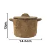 Bote con tapa de cemento café de 14.5x11x13cm - Image 4