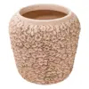 Maceta de cemento rosa con diseño flores de 31.5x31.5x30cm - Image 2