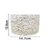Maceta de cemento blanca con diseño flores de 15x15x13cm - Image 4