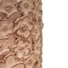 Maceta de cemento rosa con diseño flores de 11.5x11.5x10cm - Image 3