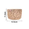 Maceta de cemento rosa con diseño flores de 11.5x11.5x10cm - Image 4
