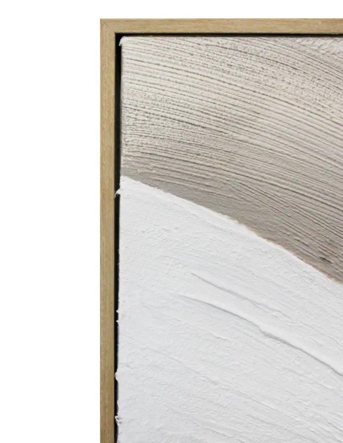 Cuadro con diseño abstracto beige con negro y blanco de 60x120x4.5cm - Image 2