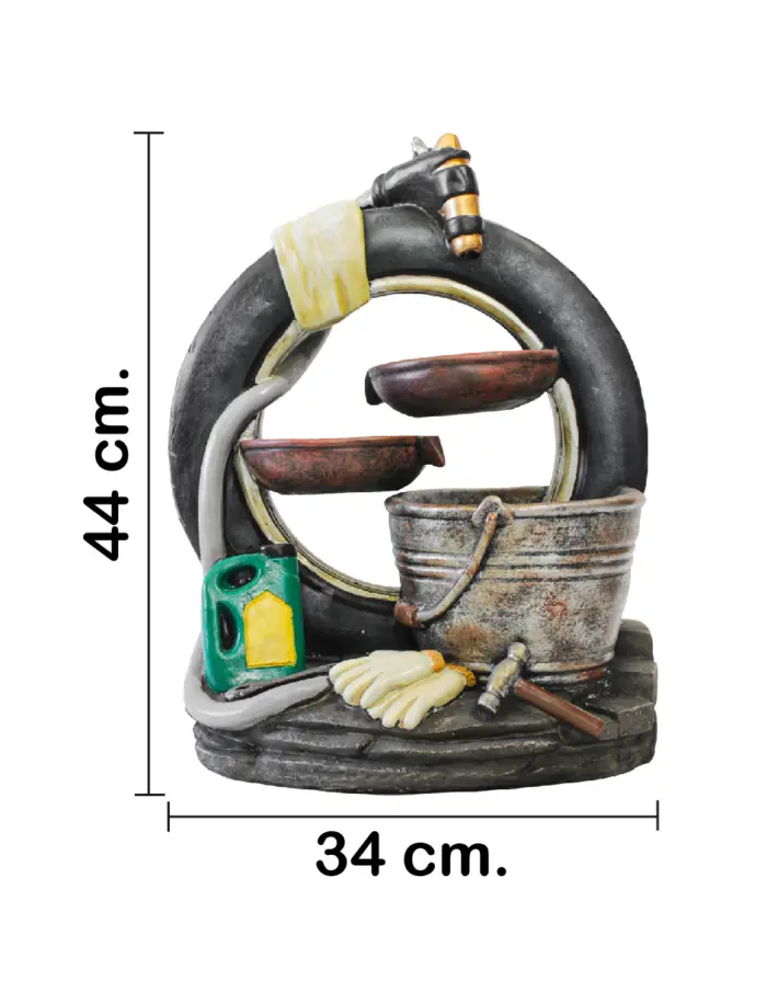 Fuente diseño neumático de poliresina de 34.5x22.5x44cm - Image 2