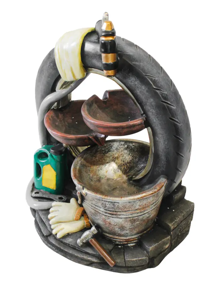Fuente diseño neumático de poliresina de 34.5x22.5x44cm - Image 3